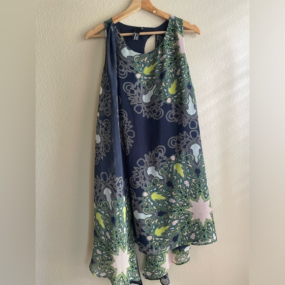 Anthropologie Flowy High Low Style A Line Dress Size M - Picture 2 of 6
